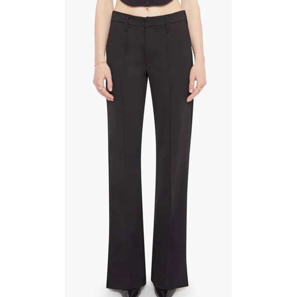 MOTHER The Pin Up Bookie Slice Heel Black Flare Trousers NEW Size 29